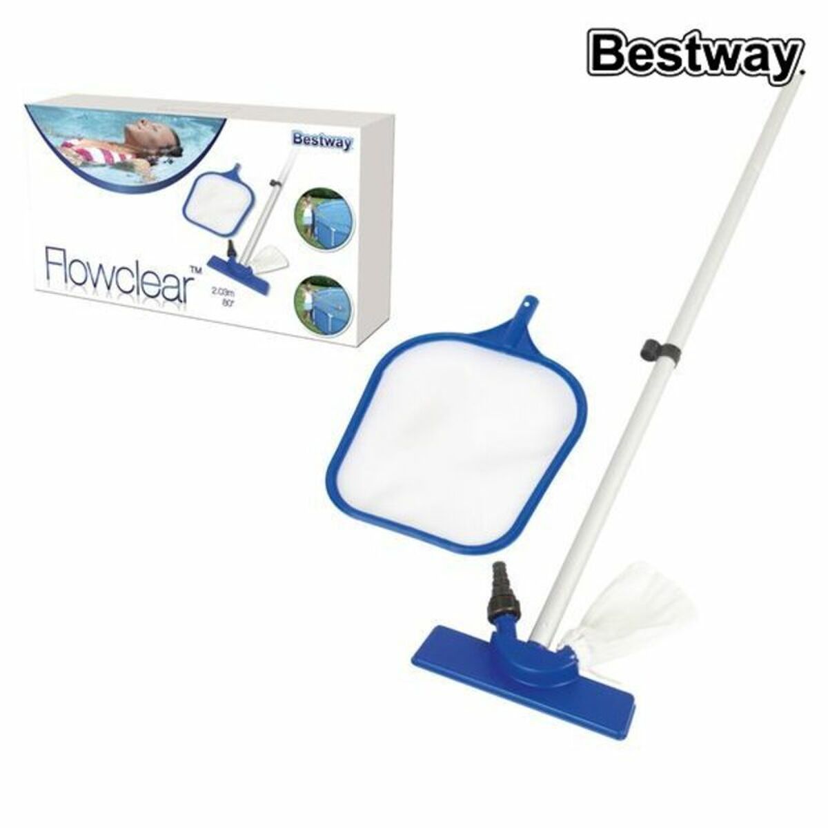 Vedligeholdelsessæt til swimmingpool C/C. PISCINA 203CM Bestway
