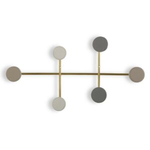 Knagerække Versa Multifarvet Metal Harpiks Træ MDF 6,5 x 22 x 41 cm (6,5 x 22 x 41 cm)