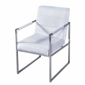 Lænestol DKD Home Decor Hvid Stål Plastik 75 x 57 x 92 cm