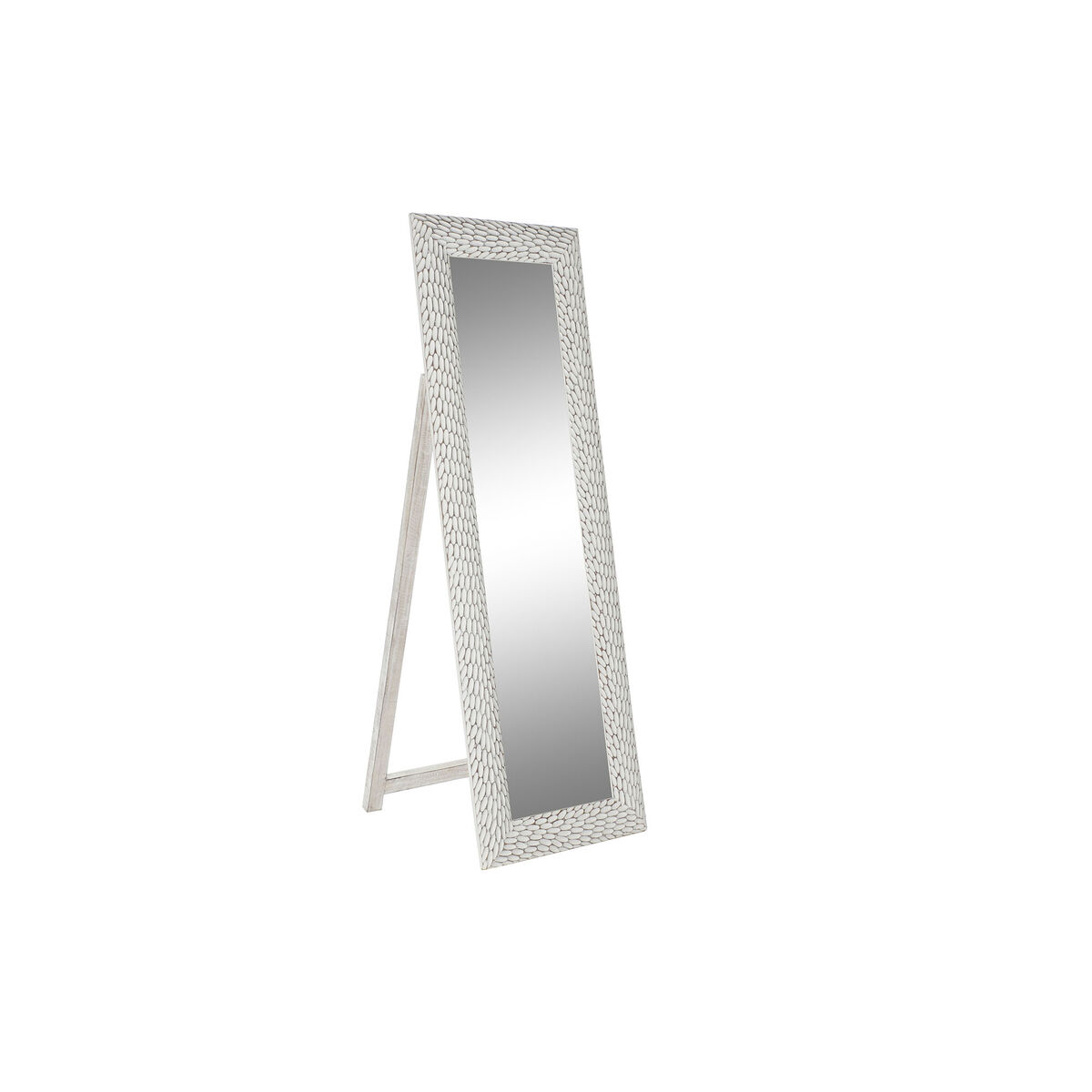 Fritstående spejl DKD Home Decor Hvid Mangotræ Træ MDF Cottage (51 x 6 x 182 cm)