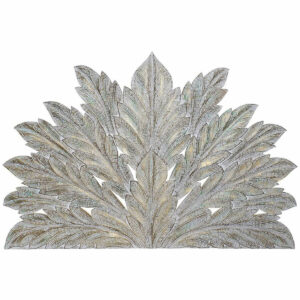 Sengegavl DKD Home Decor Hvid Gylden Træ MDF 183 x 3 x 122 cm