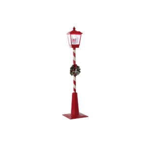 Gadelampe DKD Home Decor Hvid Rød 30 x 30 x 180 cm