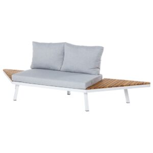 Havesofa Saskia Hvid Træ Aluminium 260 x 70 x 70 cm