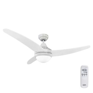 Loftsventilator med lys EDM 33803 Egeo Hvid 60 W