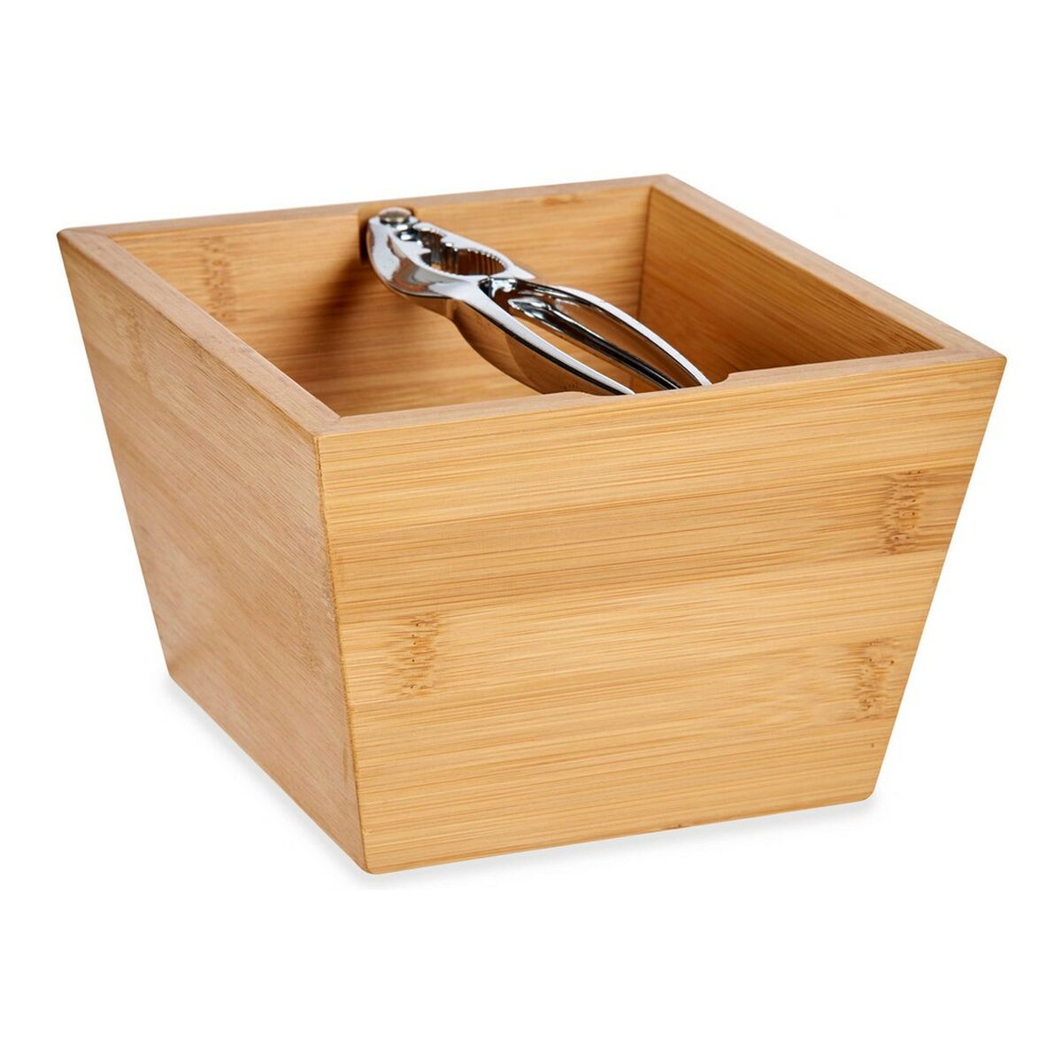 Nøddeknækker Kinvara Brun Metal Bambus 16 x 11 x 16 cm Nøddeknækker